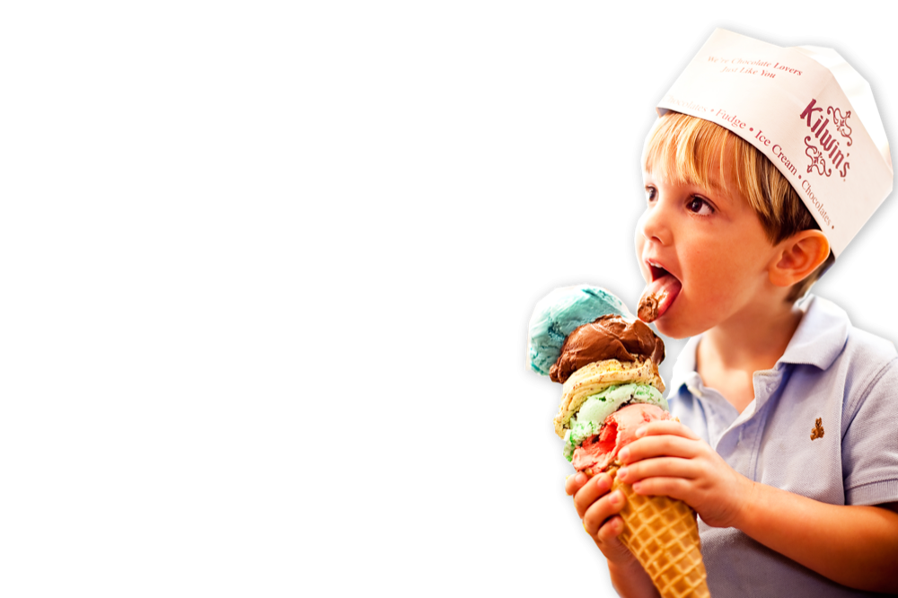 Child eating ice cream cone