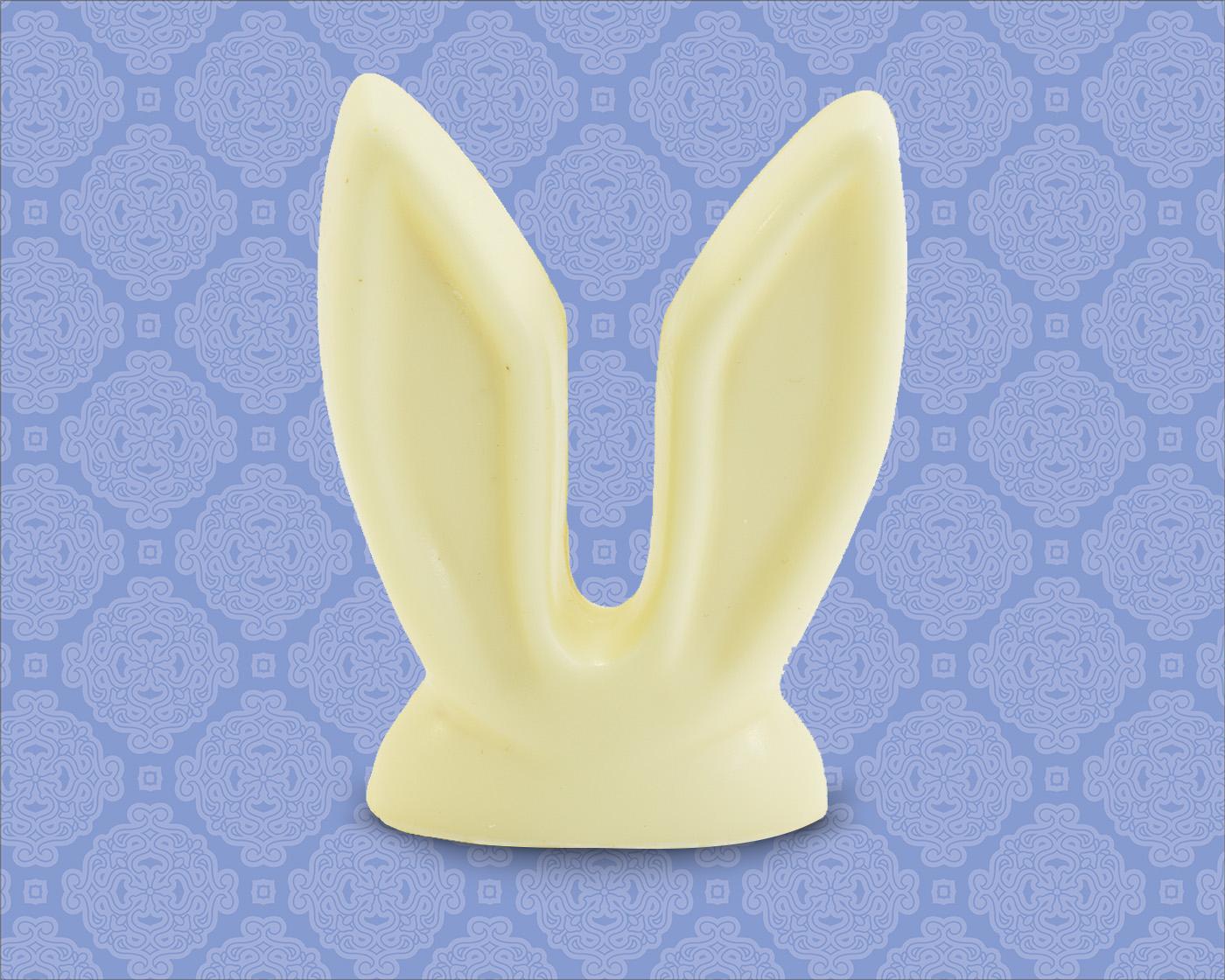 solid white chocolate Easter Bunny ears