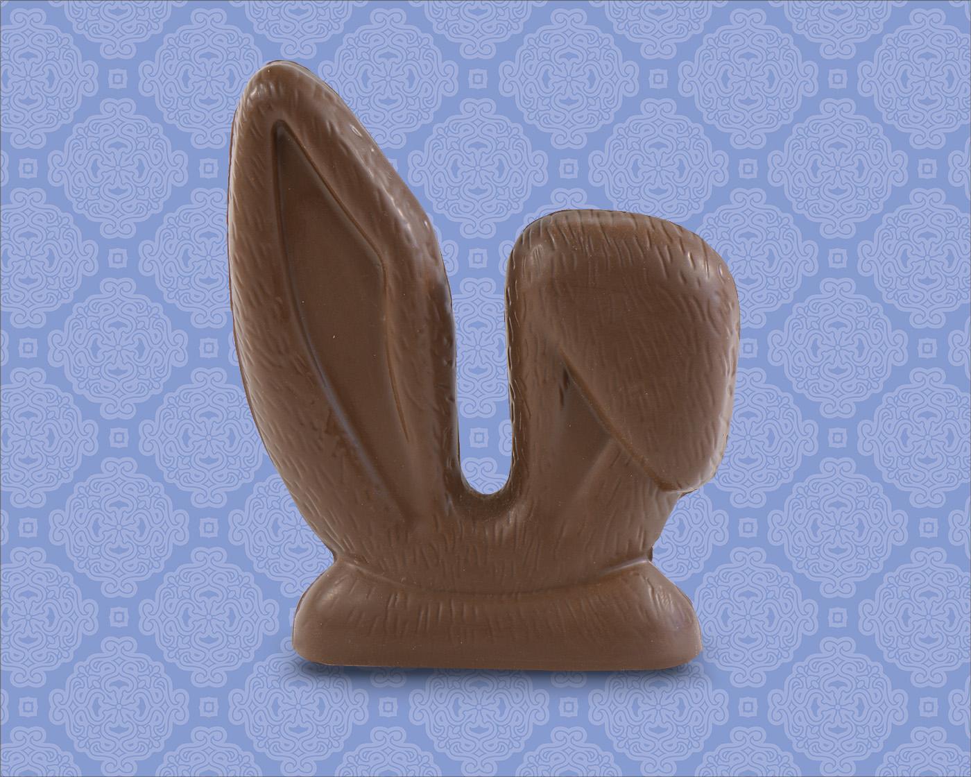 Large Solid Chocolate Easter Bunny Ears