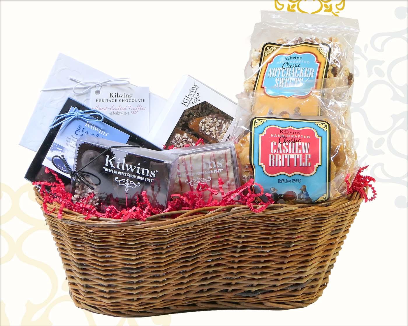 Holiday Gift Basket with Kilwins Products