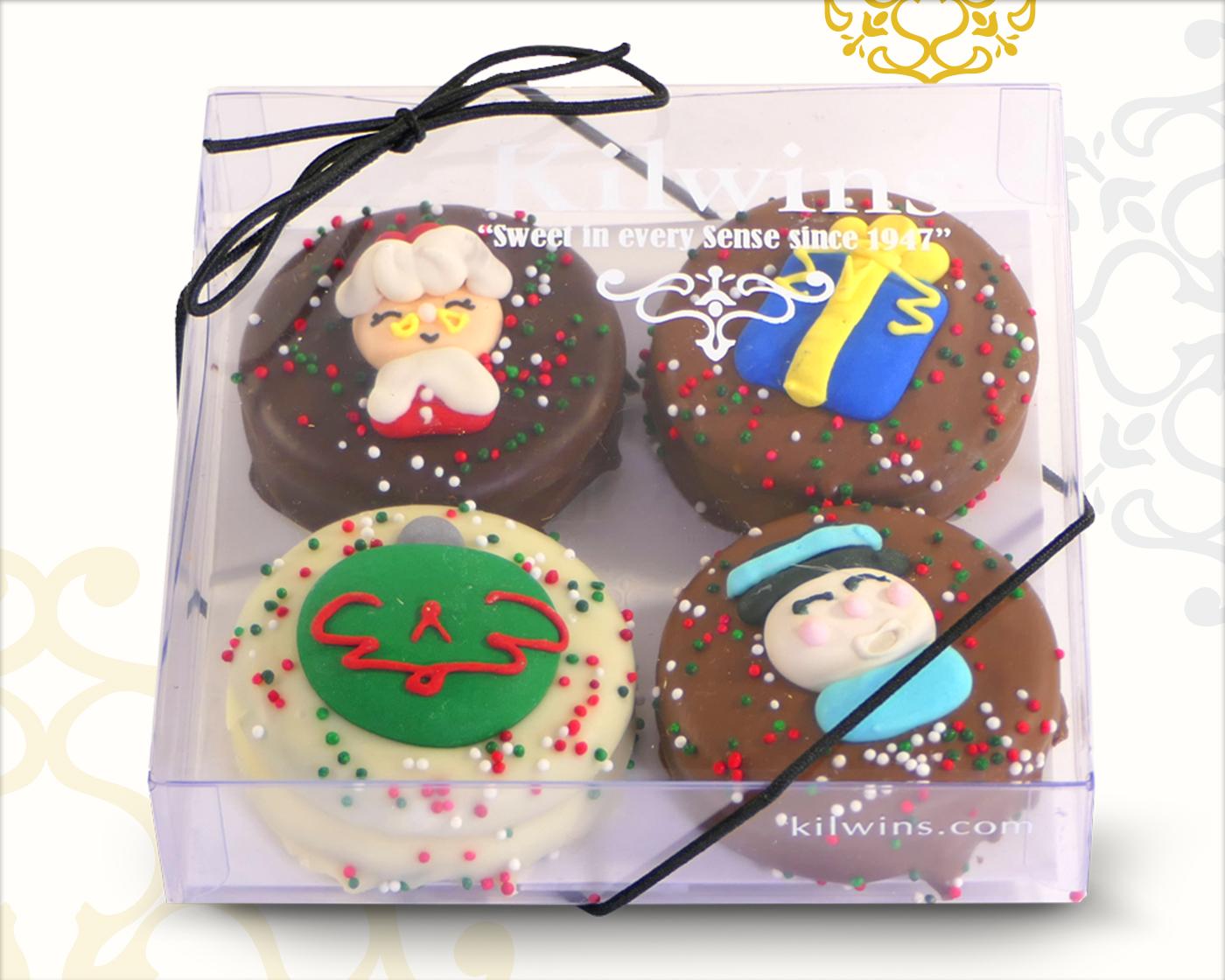 4 piece Holiday decorated OREO cookie assortment 