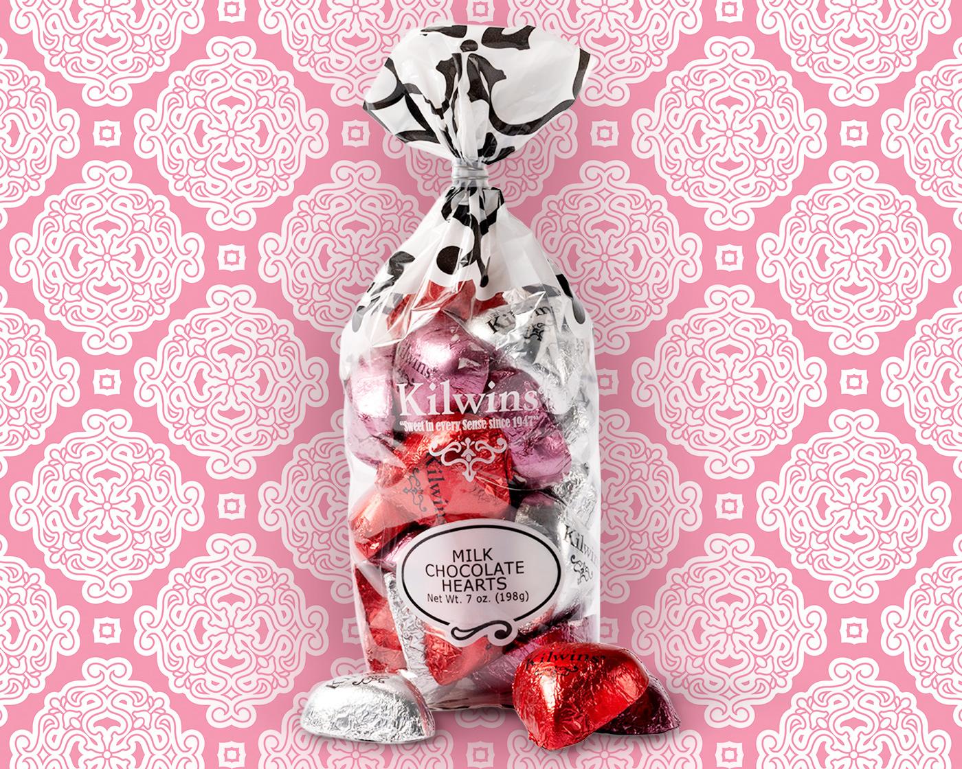 Milk Chocolate Foil Hearts