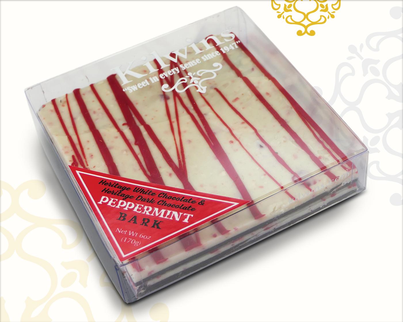 Peppermint Bark in an acetate box