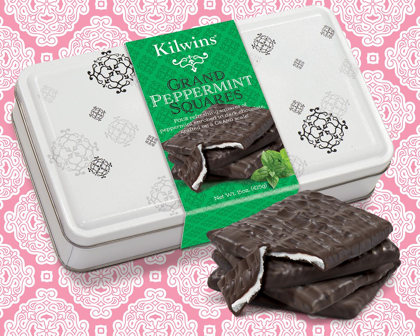 gift tin of grand peppermint squares