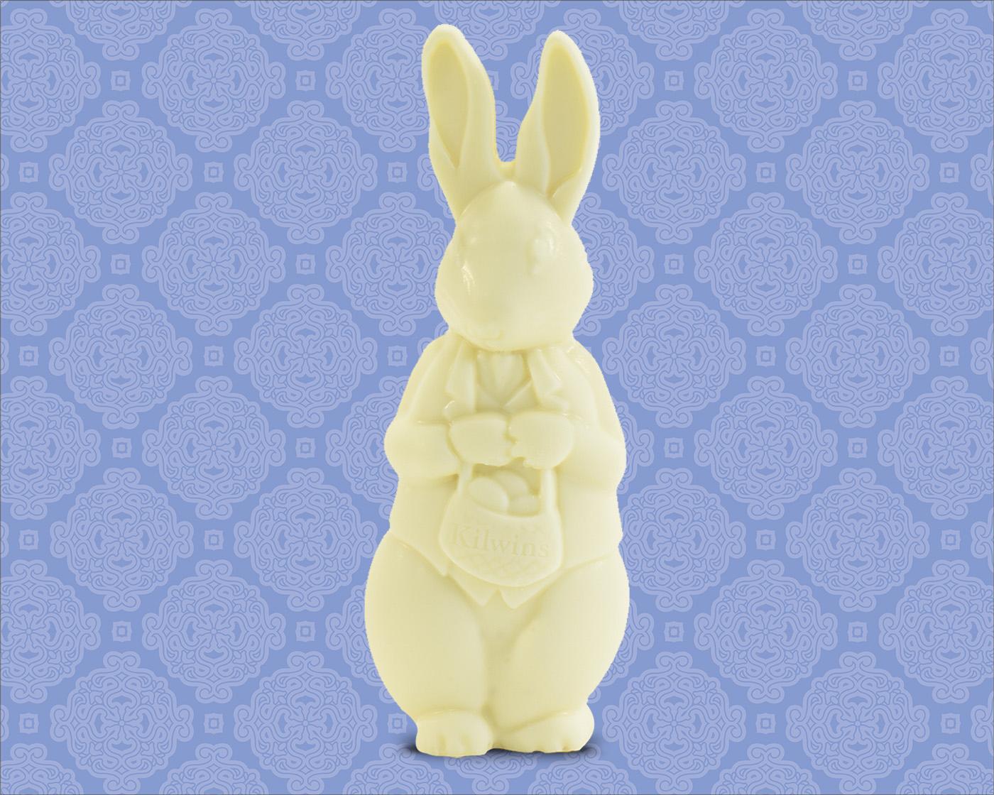 solid white chocolate Easter Bunny