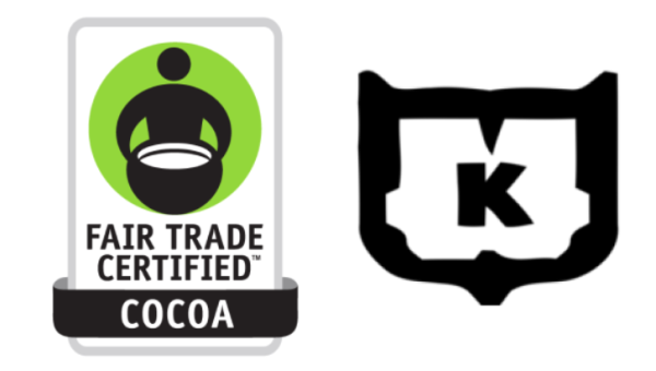 Fair Trade Certified Cocoa Logo & Kosher Certification Logo