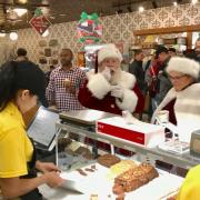 Santa and Mrs. Claus at Kilwins in Downtown San Antonio 