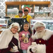 Santa and Mrs. Claus at Kilwins in Downtown San Antonio 