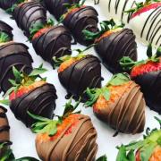 Picture of hand dipped chocolate Strawberries