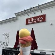 Raspberry and Lemon Sorbetto in a Waffle Cone