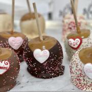 Valentine's Day Caramel Apple