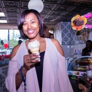 Photo of woman holding Ice Cream Cone