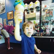 Picture of a boy with a Kilwins ice cream cone