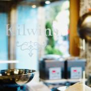 Photo looking into Kilwins Chicago-Michigan Ave. store window