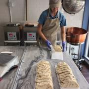 Team member making fudge