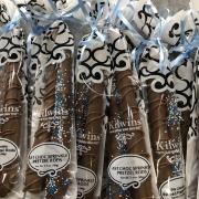 Picture of packaged hand dipped pretzel rods