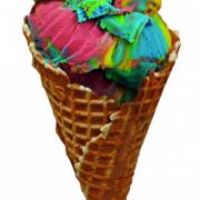 Photo of Superman Ice Cream in Waffle Cone