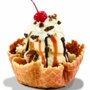 Photo of Turtle Sundae in Waffle Bowl